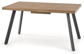 Τραπέζι Houston 601, Μαύρο, Καρυδί, 76x85x140cm, 47 kg, Επιμήκυνση, Ινοσανίδες μέσης πυκνότητας, Μέταλλο | Epipla1.gr