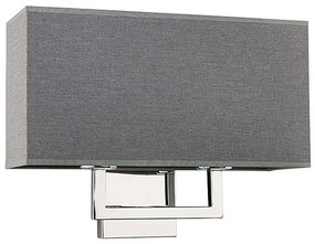 Φωτιστικό Τοίχου - Απλίκα Hotel II 9304 Grey Nowodvorski Metal, Fabric