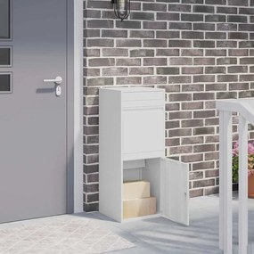 vidaXL Θυρίδα Πακέτων Λευκό 41 x 38 x 103 εκ Ατσάλι