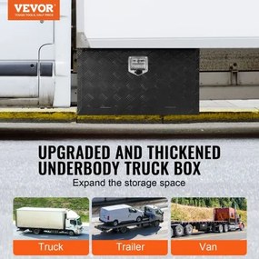 VEVOR Underbody Aluminum Truck Tool Box 36&quot; x 17&quot; x 18&quot; Trailer RV Tool Storage