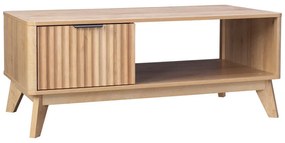 Τραπέζι σαλονιού Hamea  mdf σε φυσική απόχρωση 110x55,2x45εκ