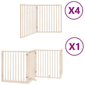 vidaXL Διαχωριστικό Σκύλων/Πόρτα Πτυσσόμενο 12 Πάνελ 960εκ Ξύλο Λεύκας