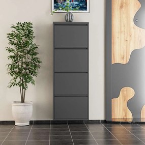 Shoe Cabinet 4 Piece Metal - Anthracite Anthracite