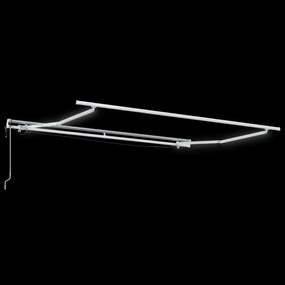 vidaXL Ύφασμα Ομπρέλας Ανοιχτό Γκρι και Λευκό 450 x 350 εκ Πολυεστέρας