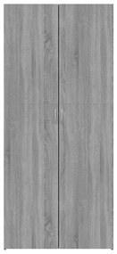 Παπουτσοθήκη Γκρι Sonoma 80x35,5x180 εκ. από Επεξεργασμένο Ξύλο - Γκρι
