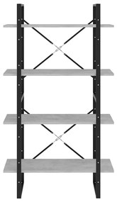 vidaXL Βιβλιοθήκη με 4 Ράφια Γκρι Σκυρ. 80x30x140 εκ. από Επεξ. Ξύλο
