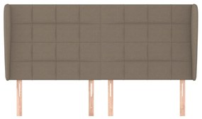 vidaXL Κεφαλάρι με Πτερύγια Taupe 183x23x118/128 εκ. Υφασμάτινο
