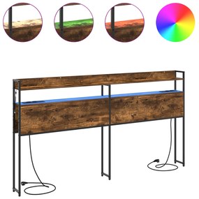 vidaXL Κεφαλάρι Αποθήκης Καπνιστή δρυς 180 cm Επεξεργασμένο ξύλο
