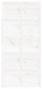 vidaXL Πόρτα Αχυρώνα Λευκή 100x1,8x214 εκ. από Μασίφ Ξύλο Πεύκου
