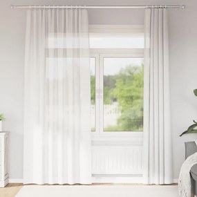 vidaXL Κουρτίνες Voile με βρόχους 2 τεμάχια Λευκό 140x225 cm