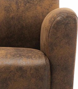 vidaXL Πολυθρόνα Καφέ 70 x 69 x 72 εκ. από Συνθετικό Δέρμα Σουέτ