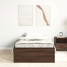 vidaXL Πλαίσιο Κρεβατιού Καφέ Δρυς 90x200 εκ.
