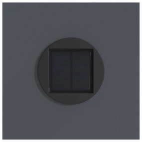 vidaXL Ηλιακό LED Φως Δρόμου 2 pcs Ανθρακί Κρύο Ρολαρισμένο Χάλυβα