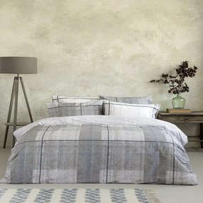 Παπλωματοθήκη Serene (Σετ 2τμχ) Grey Nima Single 160x240cm 100% Cotton