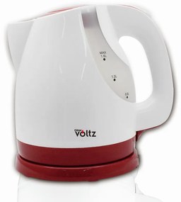 Ηλεκτρικός βραστήρας Oliver Voltz OV51230V, 2200W, 1.6 L, Ενσωματωμένη θερμάστρα, Λευκό/κόκκινο