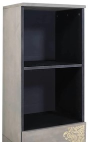 vidaXL Πλαϊνό γραφείο Γκρι 38 x 33.5 x 160 εκ Μασίφ ξύλο μάνγκο