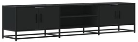 vidaXL Έπιπλο Τηλεόρασης Μαύρο 180x35x41 εκ. Επεξεργασμένο Ξύλο