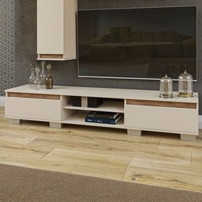 Έπιπλο TV Lilu Μπεζ-Σκούρο Δρυς 175x37x31cm