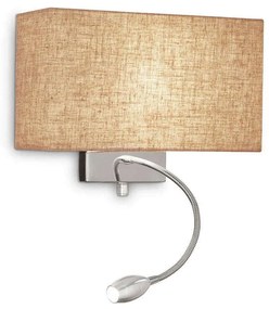 Φωτιστικό Τοίχου Hotel 103204 32x22,5x11cm E27/LED 1.5 (LED)W 3000K Beige Ideal Lux