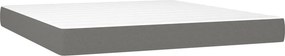 vidaXL Κρεβάτι Boxspring με Στρώμα Σκούρο Γκρι 180x200 εκ Υφασμάτιν