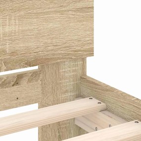 vidaXL Κρεβάτι με Κεφαλάρι Sonoma Δρυς 80 x 200 cm Επεξεργασμένο ξύλο