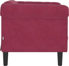 vidaXL Πολυθρόνα Σαλονιού Μπορντό Βελούδινη