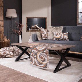 Τραβέρσα Merida Brown-Grey Teoran 40x160 Cotton-Polyester