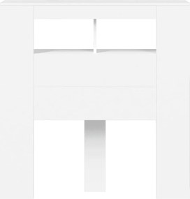 vidaXL Κεφαλάρι Κρεβατιού με LED Λευκό 100x18,5x103,5 εκ Επεξεργ. Ξύλο