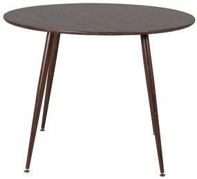 Τραπέζι Dallas 125, Καρυδί, 75cm, 13 kg, Ινοσανίδες μέσης πυκνότητας, Μέταλλο | Epipla1.gr
