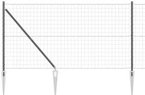 vidaXL Φράχτης με Στήλες. Γκρι 1.2 x 10 m Ατσάλι