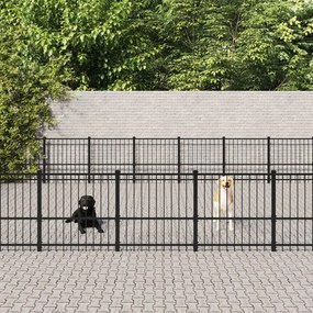 vidaXL Κλουβί Σκύλου Εξωτερικού Χώρου 65,86 μ² από Ατσάλι