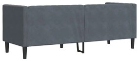 vidaXL Καναπές Chesterfield Σκούρο γκρι 194 x 74.5 x 70.5 εκ. Βελούδο