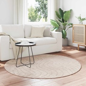 vidaXL Χαλιά χώρου Γύρος PALMERAS Μπεζ Ø 160 CM Πολυεστέρας