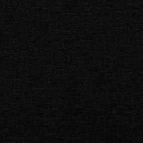 Καναπές Τριθέσιος Μαύρος Υφασμάτινος - Μαύρο