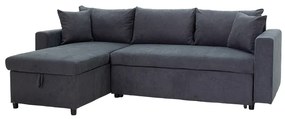 Γωνιακός καναπές-κρεβάτι αναστρέψιμος Lilian ανθρακί 225x148x81εκ Υλικό: FABRIC 166-000010