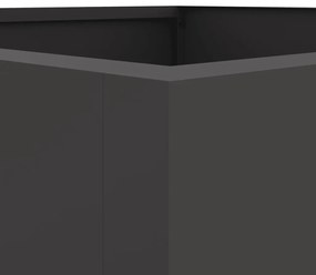 vidaXL Ζαρντινιέρα Μαύρη 52x48x75 εκ. από Χάλυβα