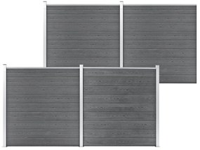 vidaXL Πάνελ Περίφραξης Γκρι 699 x 186 εκ. από WPC