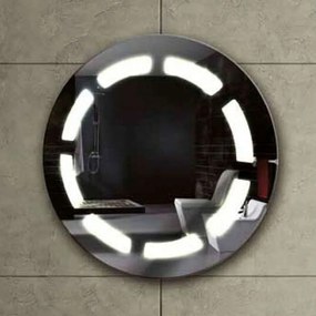 Καθρέπτης Μπάνιου Με Φως Led PIC010 Φ63cm Clear Karag Glass