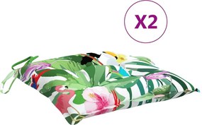 vidaXL Μαξιλάρια Καρέκλας 2 τεμ. Πολύχρωμα 40 x 40 x 7 εκ. Υφασμάτινα