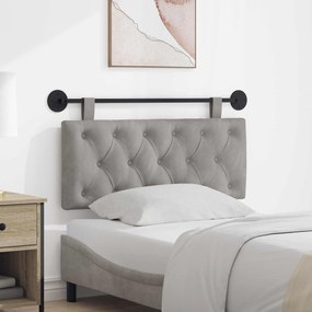 vidaXL Κρεμαστό Κεφαλάρι Ανοιχτό γκρι Βελούδο