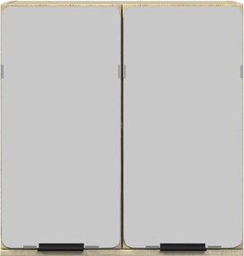 vidaXL Καθρέφτης Μπάνιου Sonoma Δρυς 64,5x20x66,5 εκ. Επεξ. Ξύλο