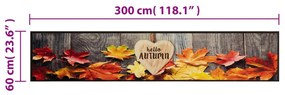 vidaXL Χαλί Κουζίνας Πλενόμενο Σχέδιο Autumn 60x300 εκ. Βελούδινο