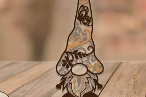 Σετ των 2 Intra απο ξύλο plywood Χρώμα wenge 3mm-4mm πάχος - Πρότυπο πολλαπλών επιπέδων Gnome, Διακόσμηση σπιτιού Δίασταση 3x8 cm INTRAFABR-119472404