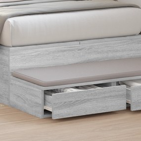 vidaXL Συρτάρια Κρεβατιού Γκρι Σονομά 100x36,5x16,5 εκ. Επεξεργασμένο Ξύλο