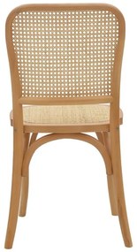 Καρέκλα Kalliope φυσικό ξύλο οξιάς-φυσικό rattan 45x50x89εκ 45x50x89 εκ.