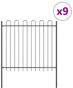 vidaXL Φράχτης Κήπου Γκρι 15.3 x 1.5 μ Ατσάλι με Επικάλυψη Πούδρας