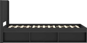 vidaXL Καλάθι με αποθήκη και κεφαλάρι Μαύρο 90 x 190 cm