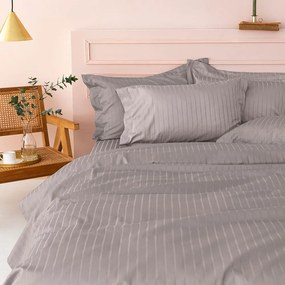 Σεντόνια Sateen Riga (Σετ 4τμχ) Grey Palamaiki Queen Size 240x270cm 100% Βαμβακοσατέν