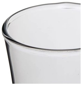 Διάφανο γυάλινο βάζο διακόσμησης 9.5x9.5x37εκ