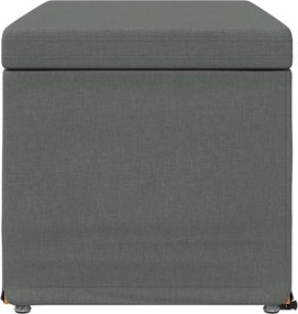 vidaXL Σκαμνί Σκούρο Γκρι Ύφασμα και Επεξεργασμένο Ξύλο